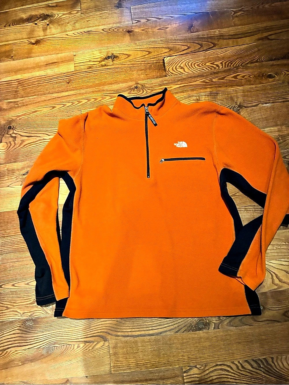 The North Face TNF Performance Fleece Quarter-Zip Pullover Orange & Black